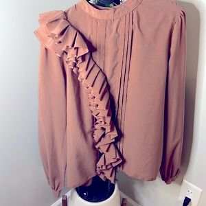 Plush pink blouse
